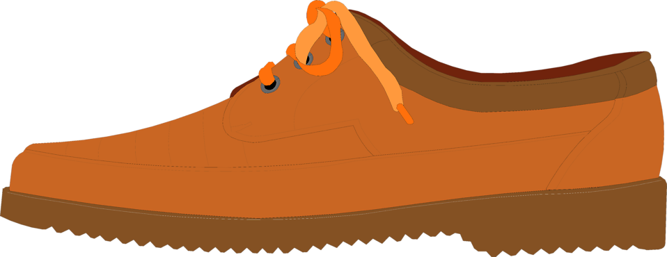 Sneaker Clipart Brown - Shoe Illustration Png (958x370)
