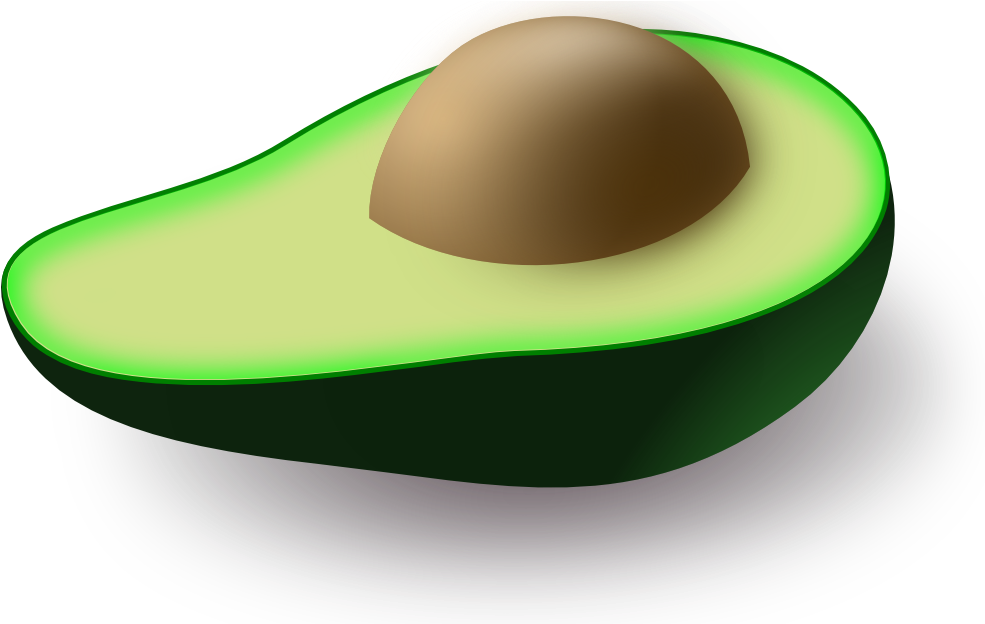 Clipart - Avocado - Cartoon Picture Of Avocado (2400x1496)