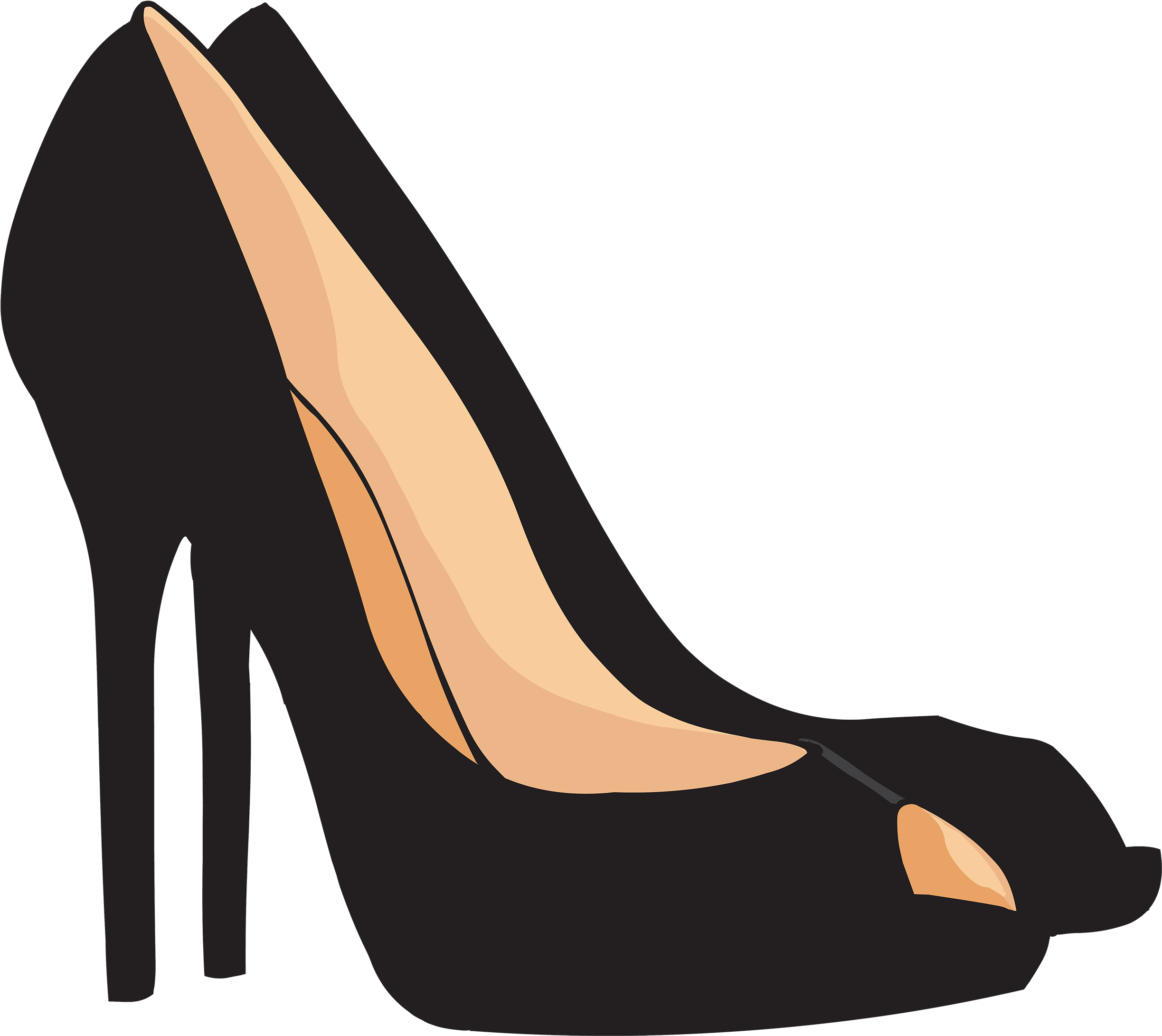 Black Heels Png Clipart - High Heels Clipart Png (2500x2228)