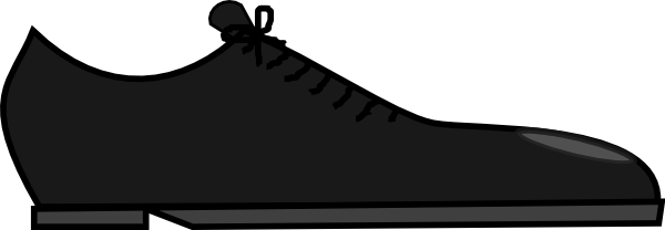 Free Shoe Clipart Pictures - Black Shoe Clipart (600x208)