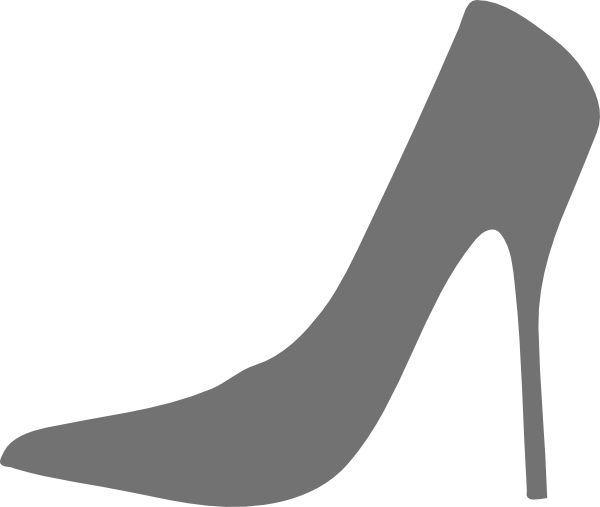 Heels Clipart Monochrome - Heel Clip Art (600x507)