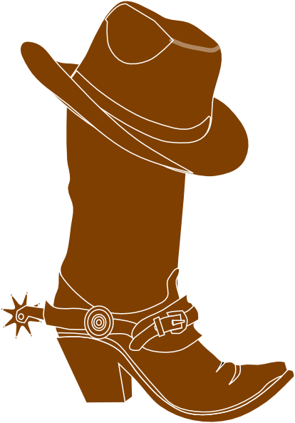 Silhouette Png Cowboy (414x593)