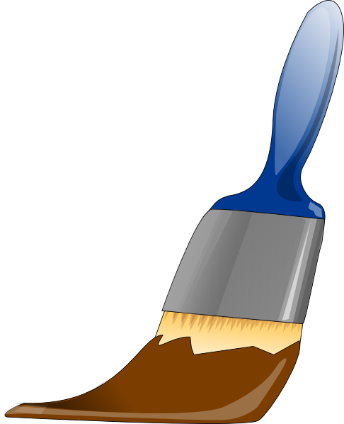 Paint Brush Brown Paint (486x598)