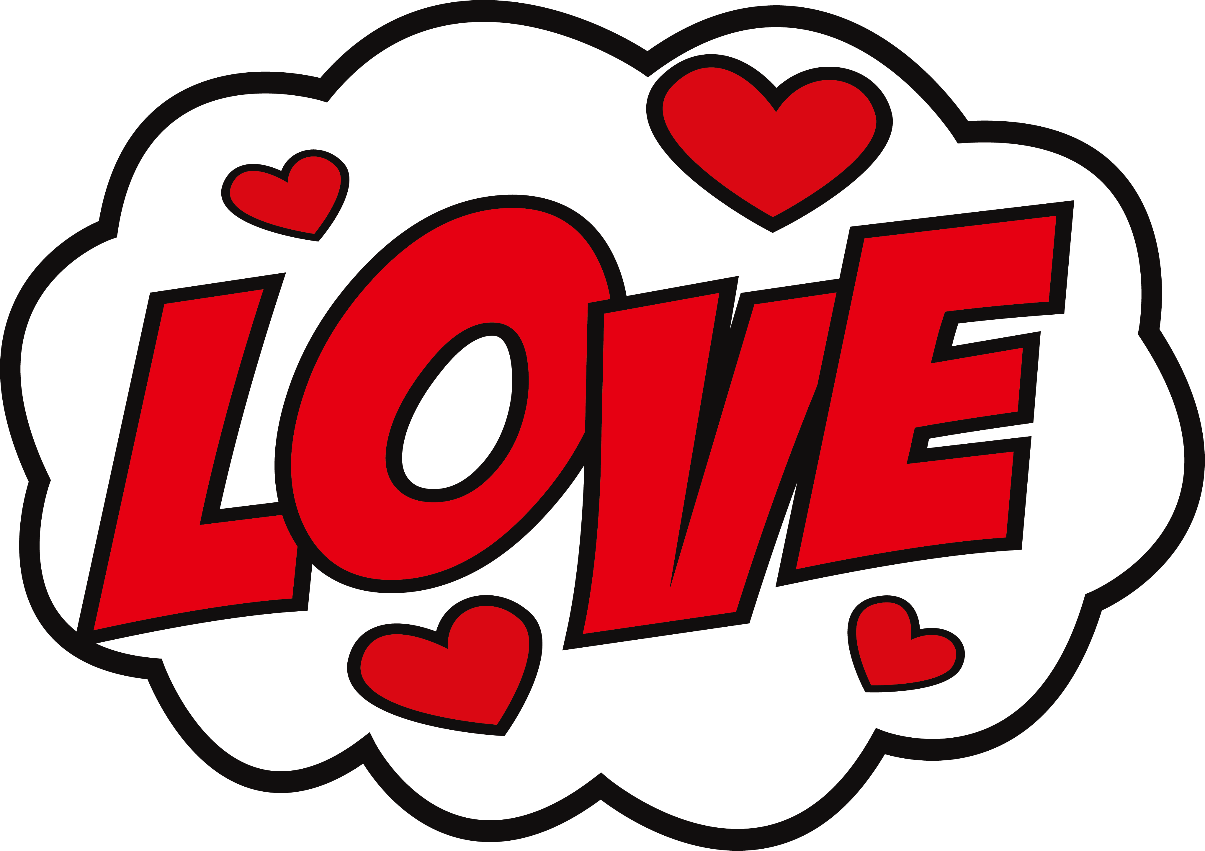 Sticker Love Hike Messenger Decal - Hike Messenger Love Stickers (4083x2883)