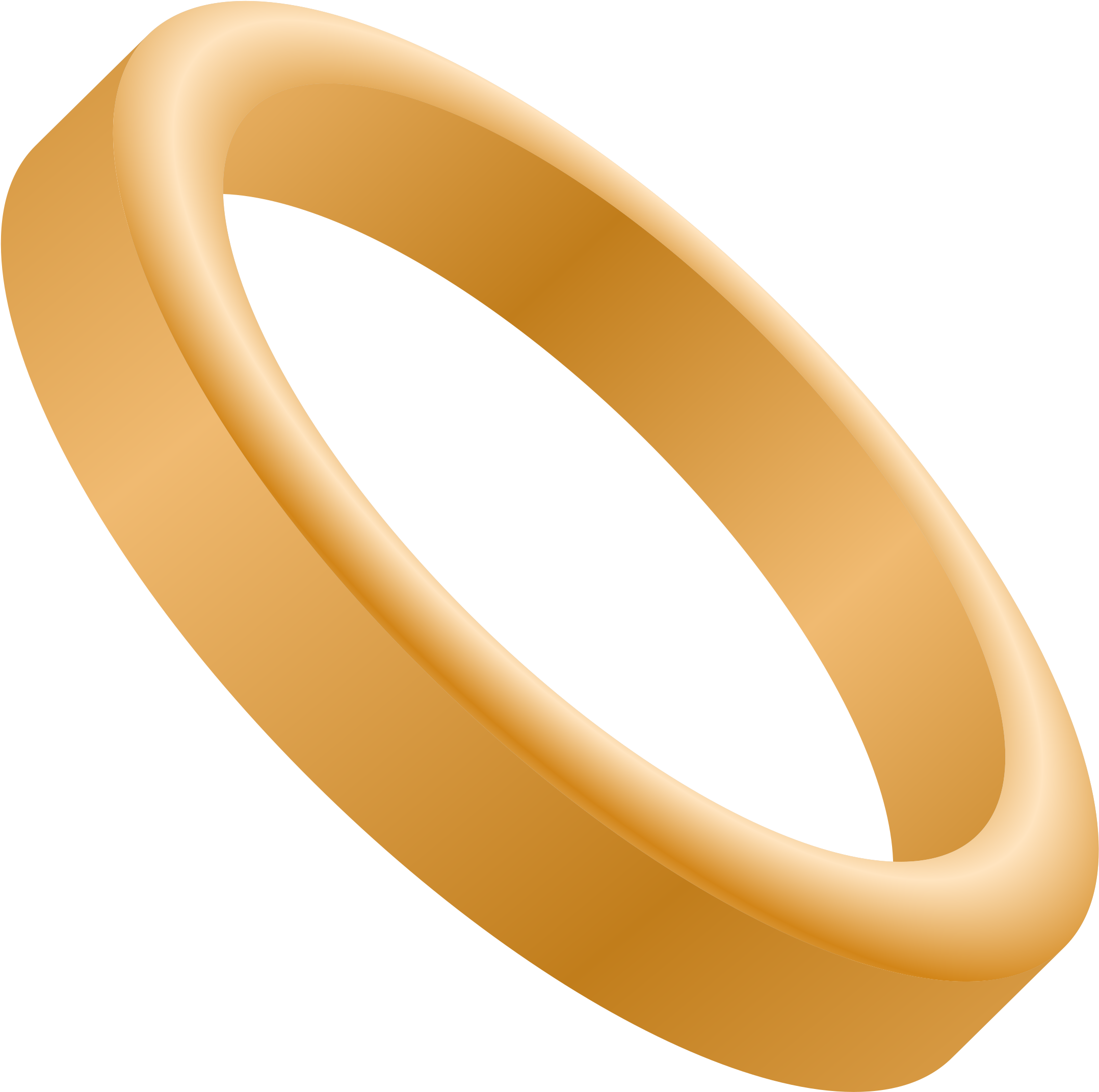 Big Image - Gold Ring Clipart (2400x2400)