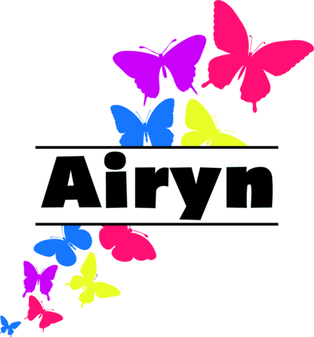 Name Tags - Butterfly Name Tag (447x480)