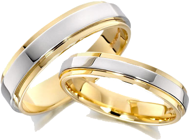 Wedding Ring Transparent Background - Wedding Ring Gold With White Gold (413x306)