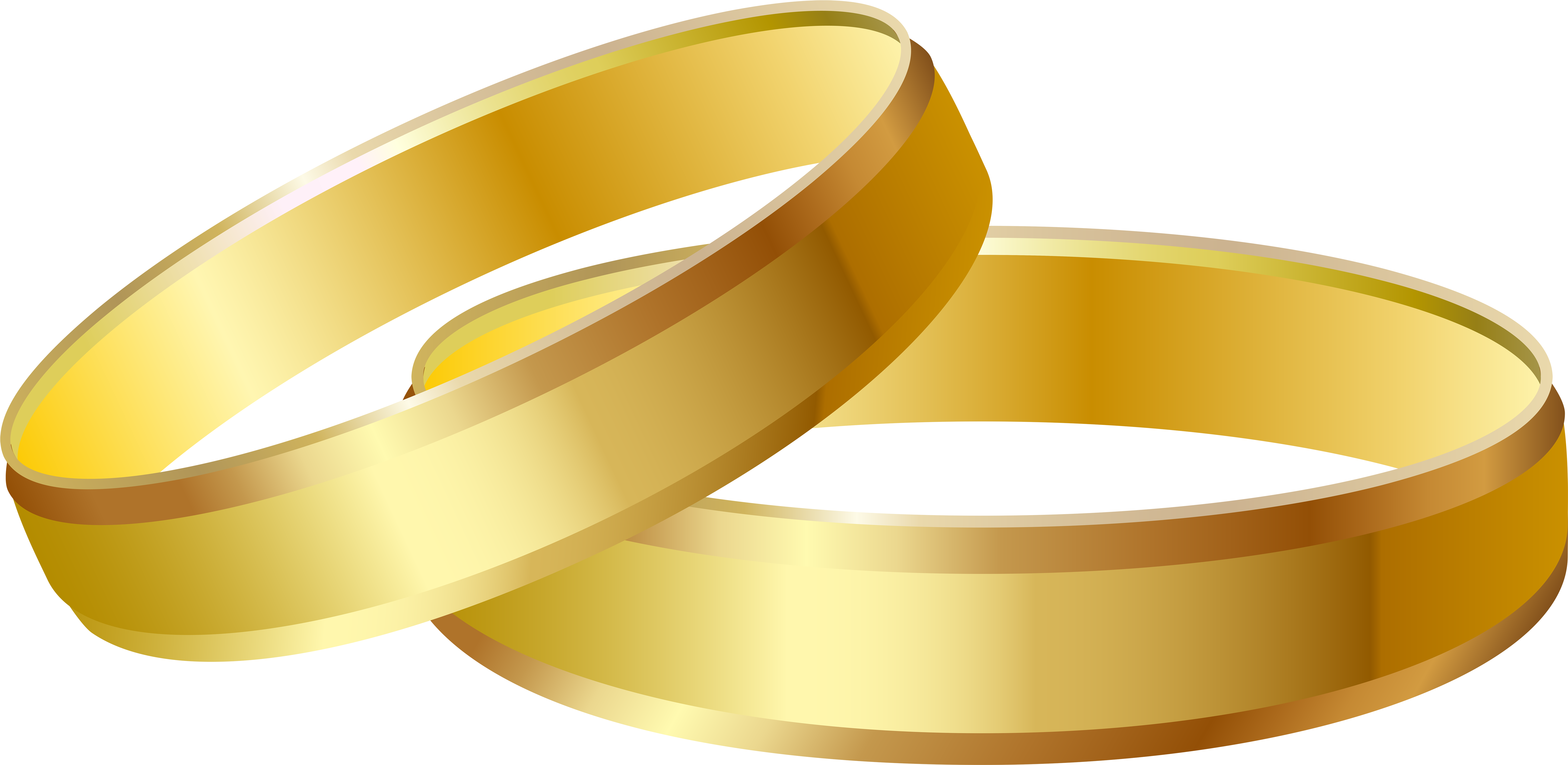 Gold Wedding Rings Png Clip Art - Clip Art (8000x3988)