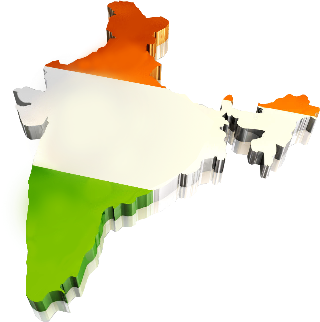 Alt Attribute Html Android - 3d India Map Png (1300x1390)
