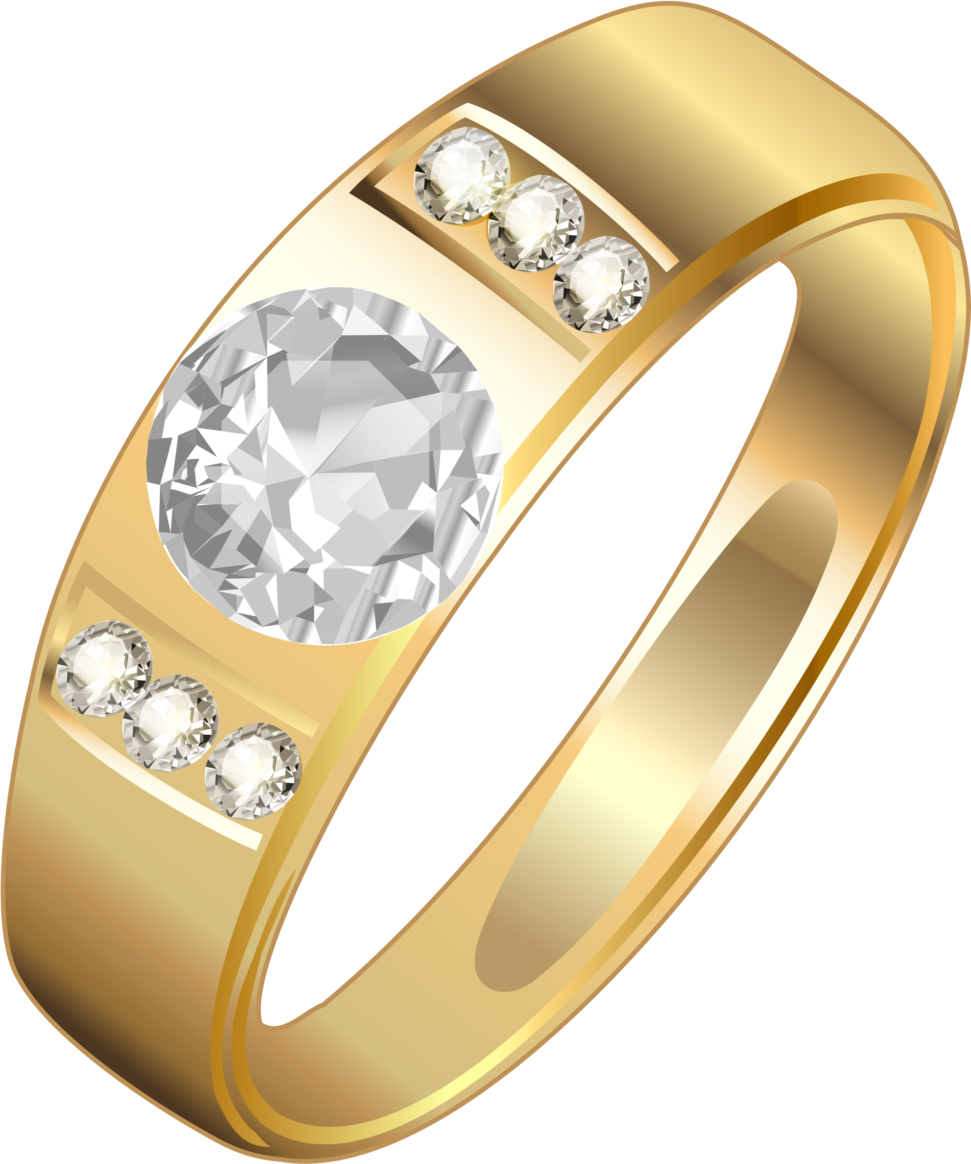 Ring Clipart Gold Necklace - Ring (2158x2544)