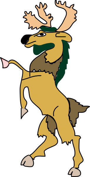 Standing Moose Png (306x600)