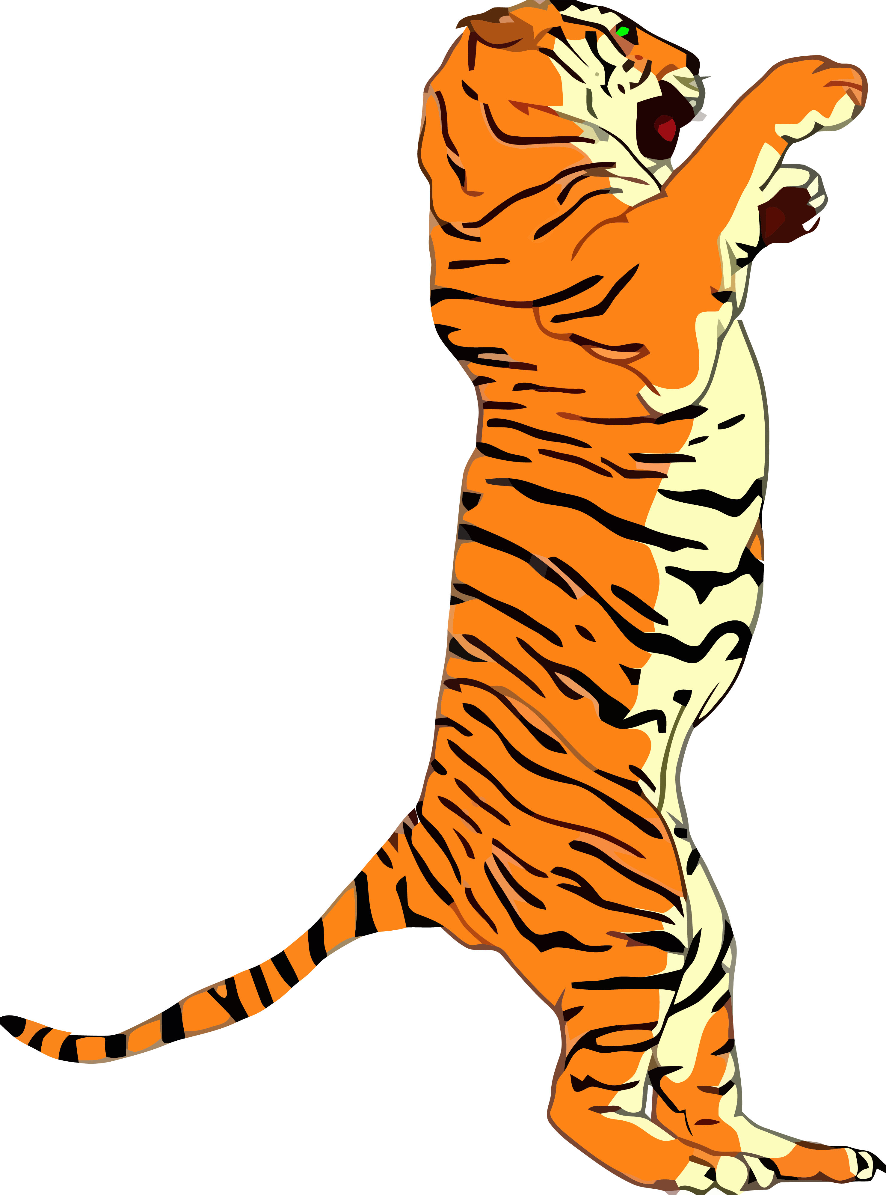 Standing Tigger Clipart Png Image Download - Cheetah Standing On Hind Legs (2957x3987)