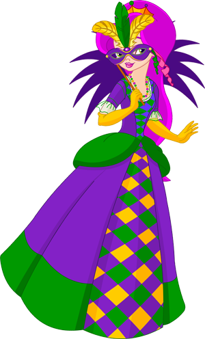 Throw A Great Mardi Gras Party That Won & - Mardi Gras Clip Art People (300x496)