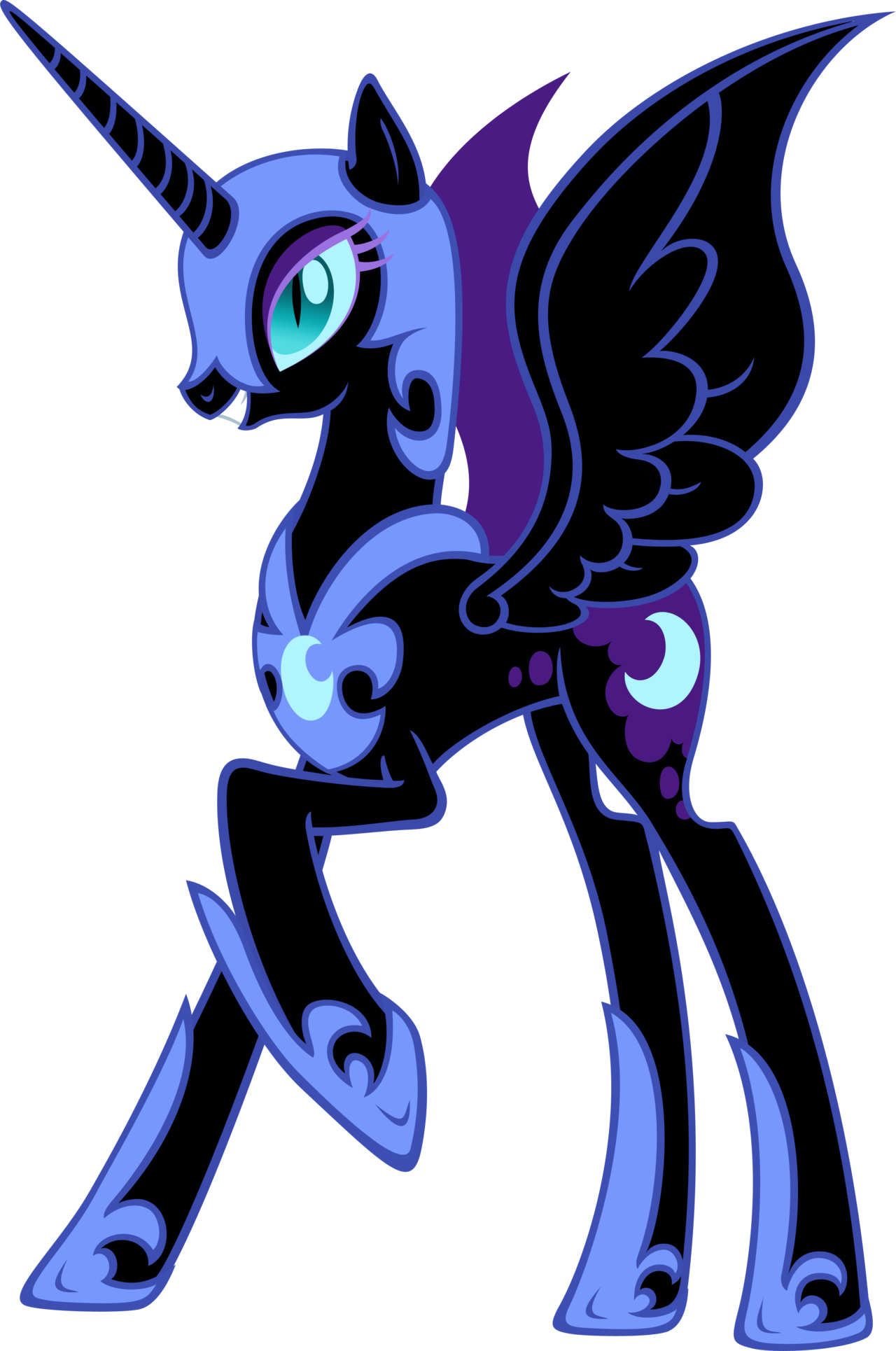 Moongazeponies Nightmare Moon - Nightmare Moon Base Mlp (1280x1930)