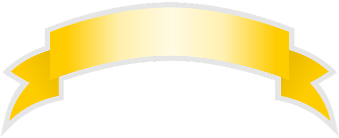 Ribbon Banner Curved Ribbon Arched Ribbon - Yellow Ribbon Banner Png (680x340)