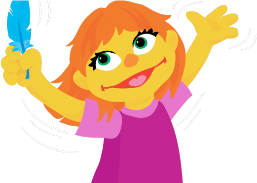 Julia Is Described By The Sesame Workshop As "a Preschool - Julia From Sesame Street (600x370)