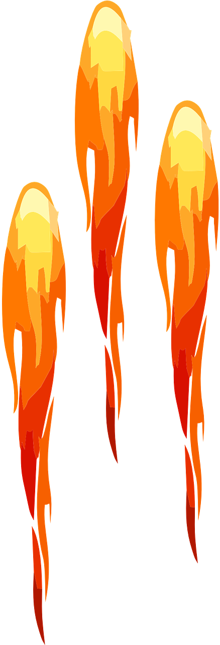 Comely Fireball Clip Art Medium Size - Three Fireballs (640x1280)