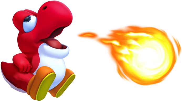 Fire Red Baby Yoshi By Redyoshiu - Mario Kart Baby Characters (900x396)