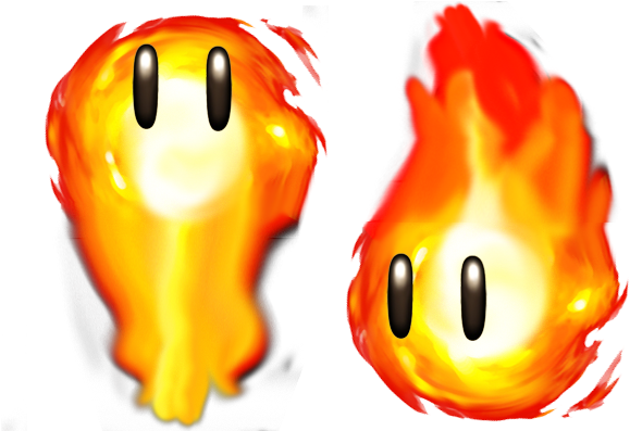The Podoboo Is Your Standard Fireball That Lurches - New Super Mario Bros (600x400)