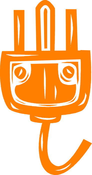 Vector Illustration Of North American 110 Volts Electrical - Vector Illustration Of North American 110 Volts Electrical (369x700)
