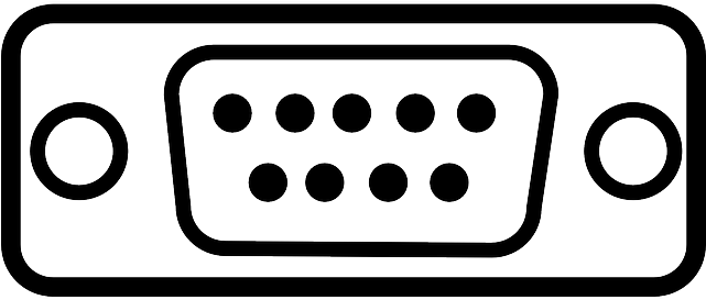Serial Port, Plug, Connector, Socket, 9-pins - Puerto Serial Para Dibujar (640x320)