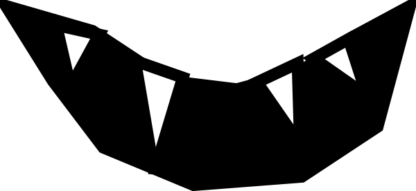 Scary Mouth Clip Art (600x276)