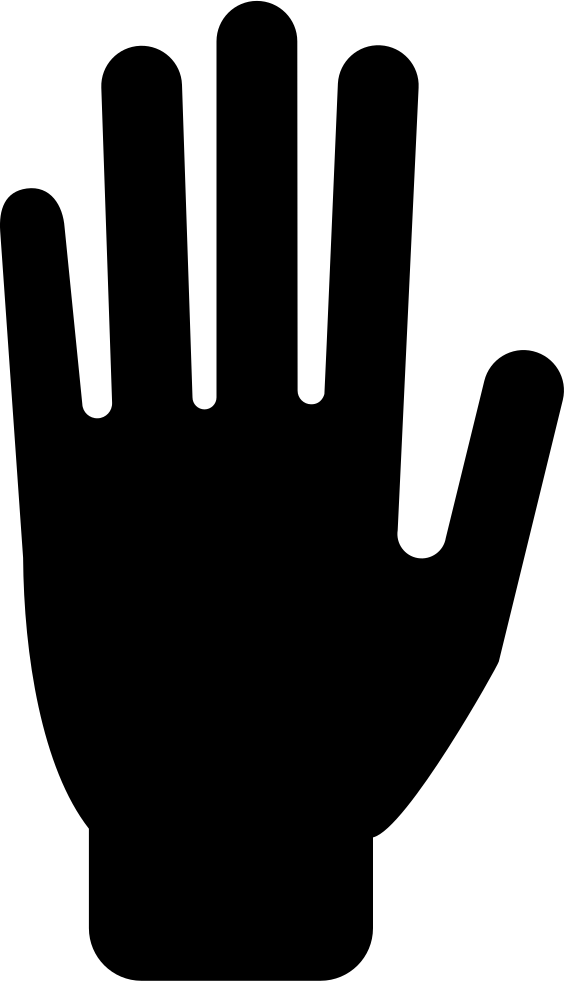 Stop Extended Hand Silhouette Svg Png Icon Free Download - Hand Icon Silhouette Png (564x981)