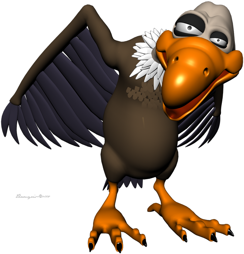 Vulture By Thamyris71 - Vulture Bird Cartoon Png (873x873)