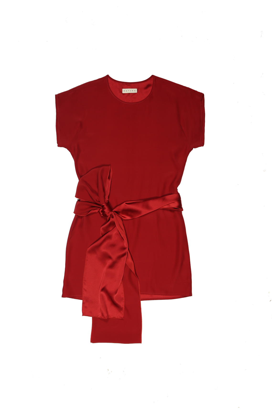 Russian Red Silk Wrap-it Knot Dress - Cocktail Dress (1200x1750)