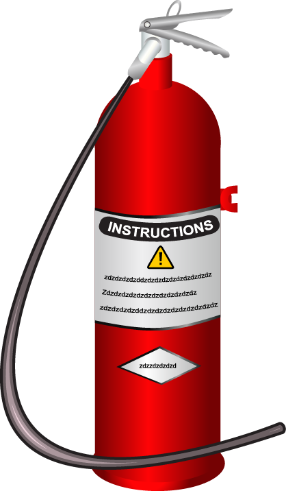 Fire Extinguisher Firefighting Clip Art - Herramientas De Un Bombero (418x716)