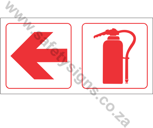 Fire Extinguisher Left Safety Sign - Safety First (499x499)