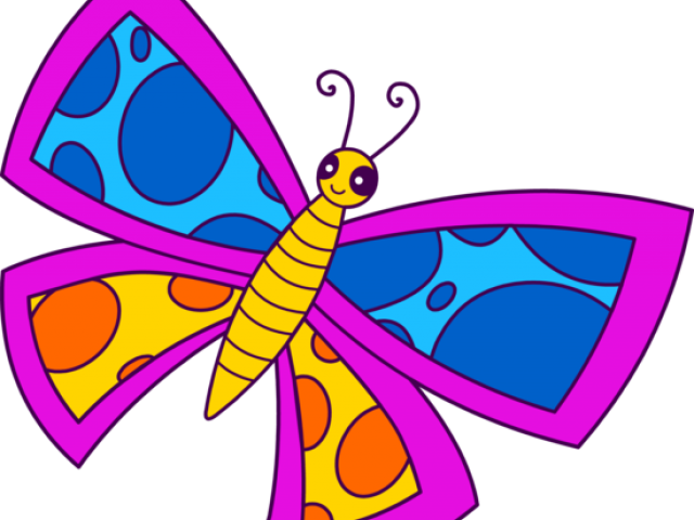 Neon Clipart Clip Art - Clip Art Of A Butterfly (640x480)