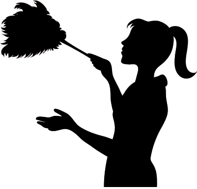 Maid Service Cleaner Domestic Worker Housekeeping - Cleaning Silhouette (400x404)