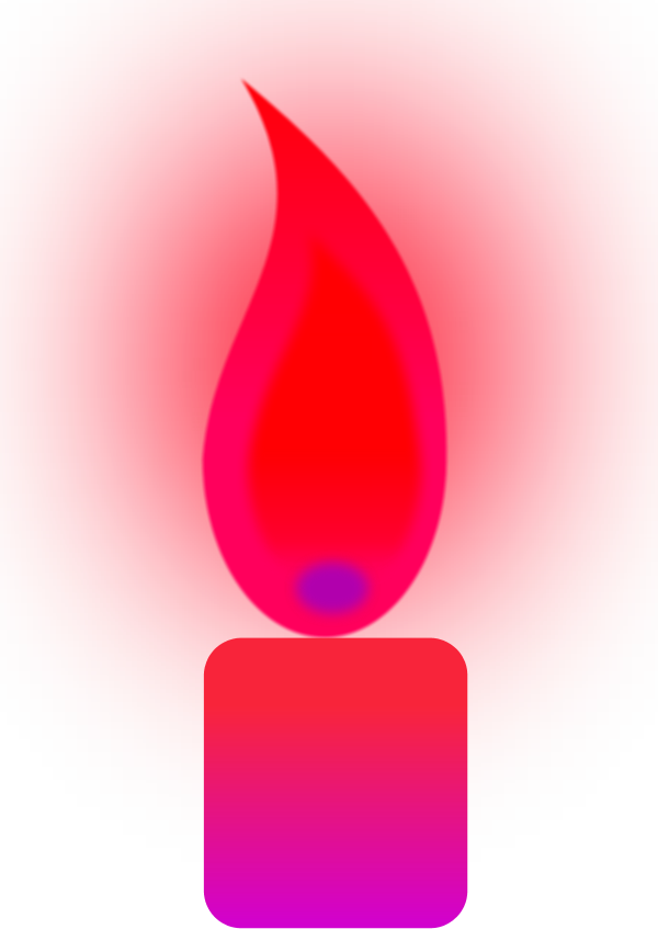 Burning Birthday Candle Clipart - Circle (600x847)