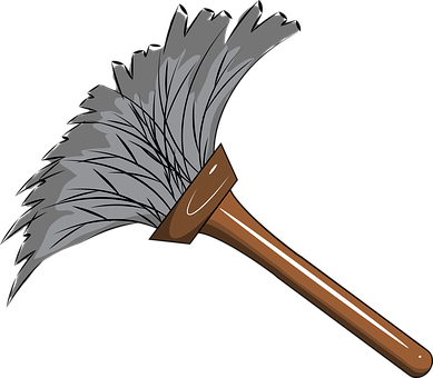 Duster, Feather, Clean, Housework - Feather Duster Clipart (389x340)