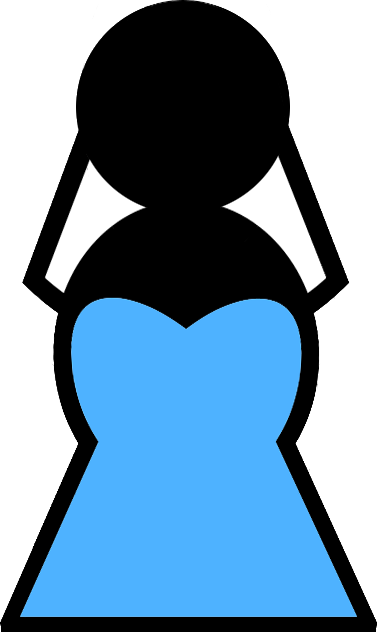 Maid Of Honor - Bride And Groom Cartoon (377x632)