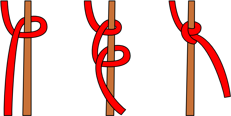 Double Half Hitch A Well Used Knot In Macrame, Especially - Tie A Double Half Hitch Knot (844x445)
