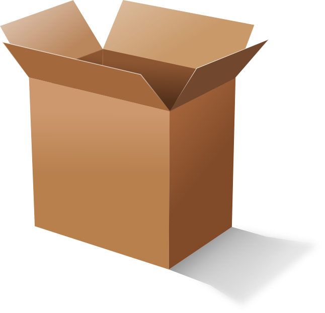 Cardboardbox Lit - Box Transparent Background Png (646x623)