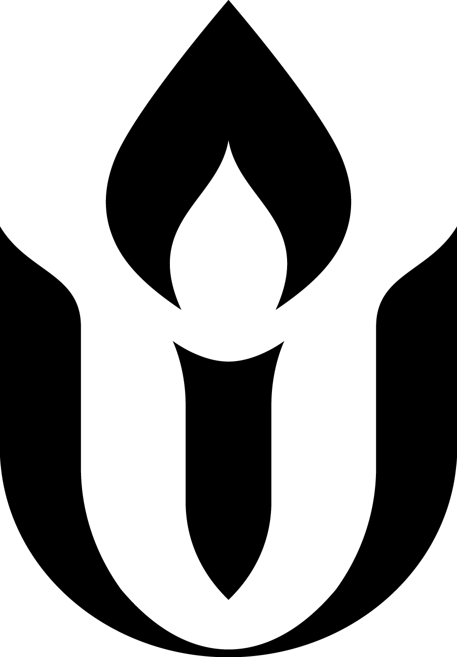 Neue Chalice Symbol Reversed Black - Unitarianism Symbol (936x1345)
