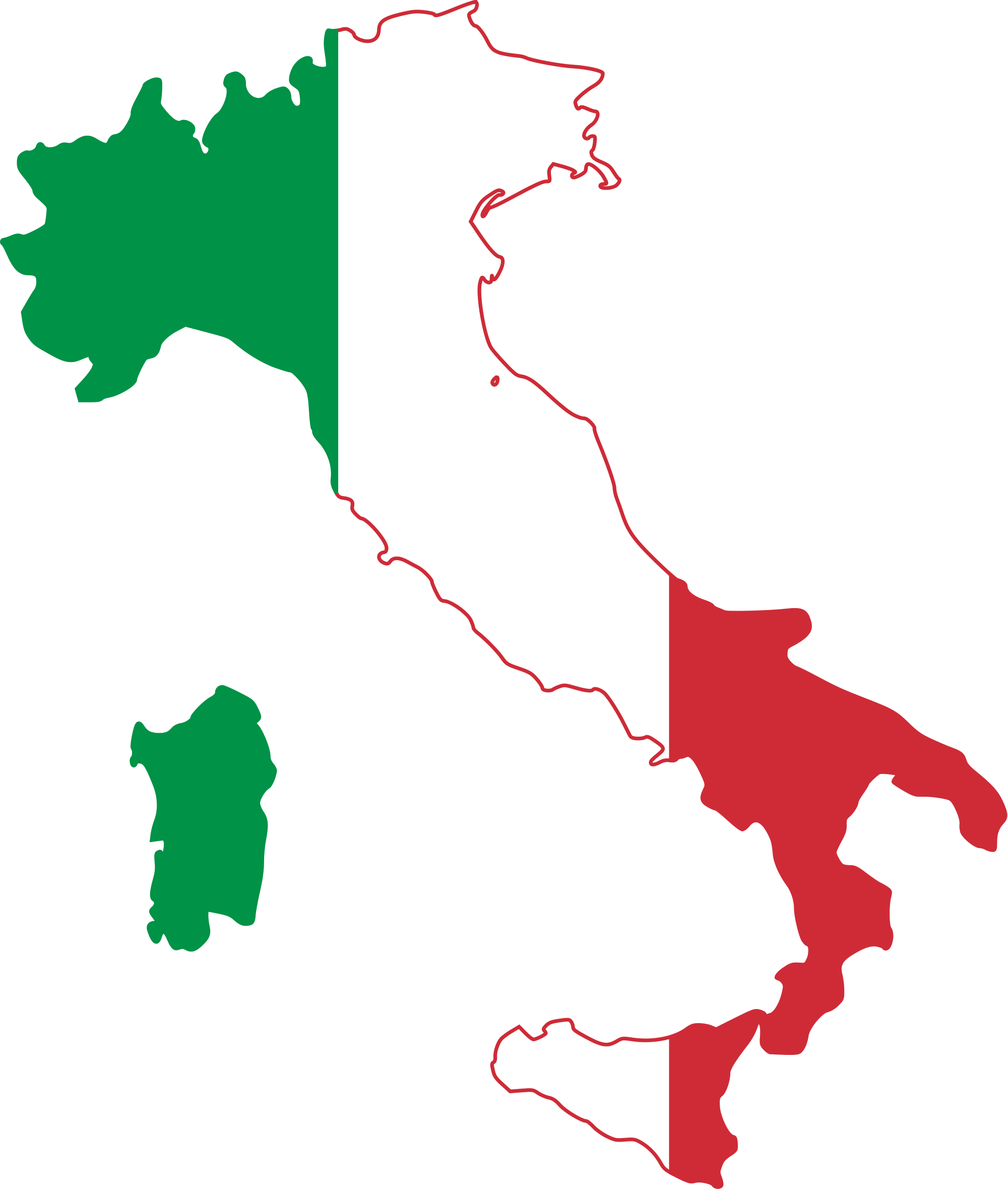 10717467 - Italy Flag Map Png (2000x2358)