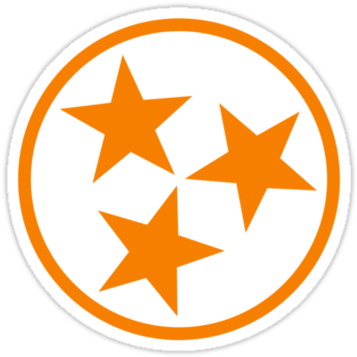 Tennessee - - - Part Of The Tn State Flag - In Orange - Tennessee State Flag Orange (375x360)