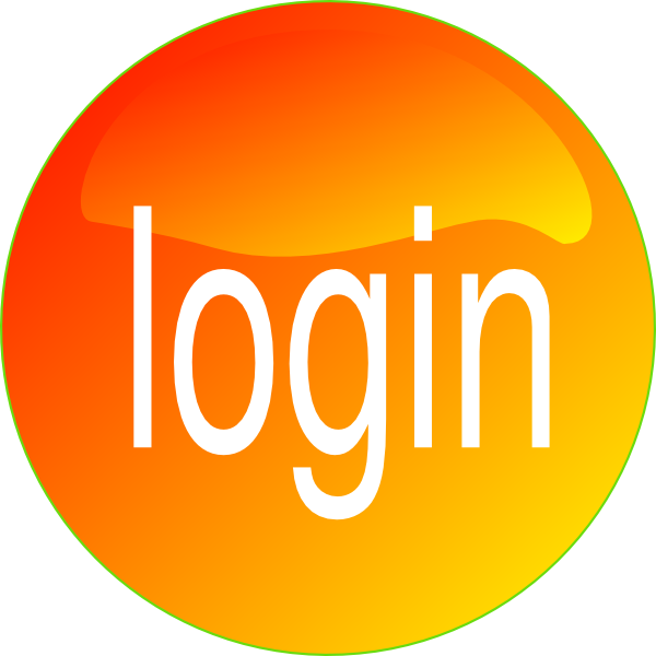 Orange Login Clip Art - Login Button In Png (600x600)