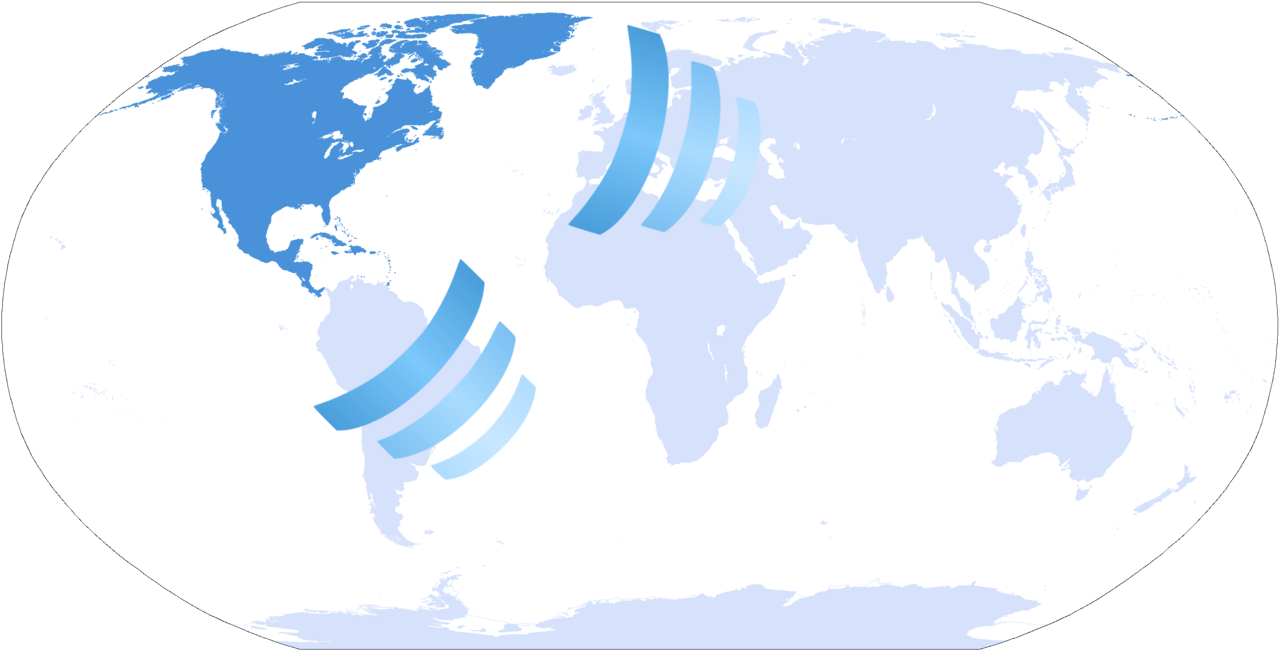 North America - Stampmagick Wall Decal, World Map (1280x651)