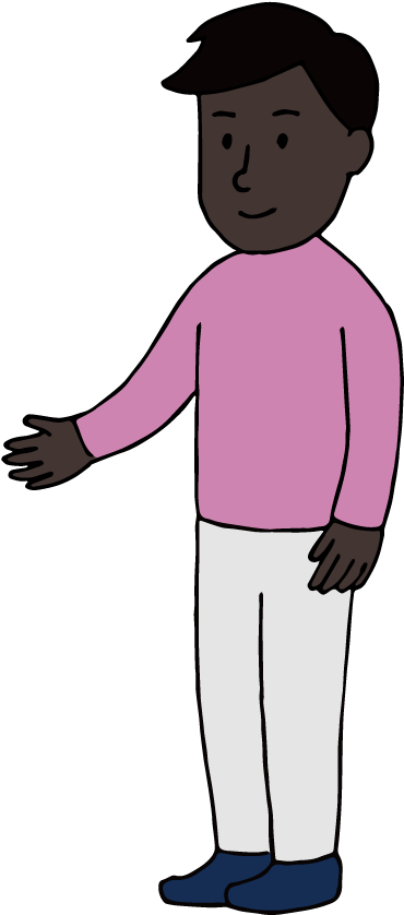 Man Seeking To Shake Hands - Illustration (595x842)