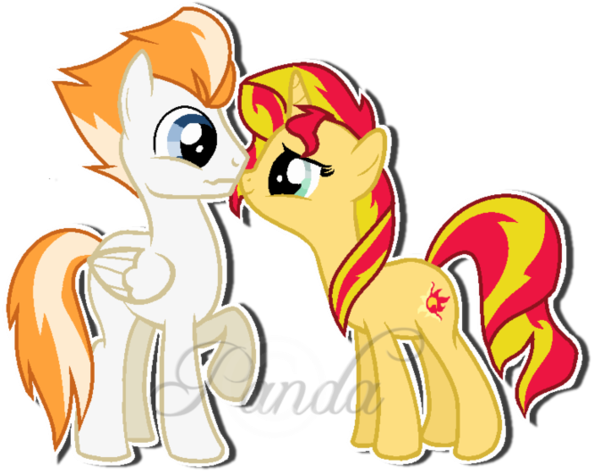 Sunsetxstreak By Ipandacakes Sunsetxstreak By Ipandacakes - Comet Tail X Sunset Shimmer (600x481)