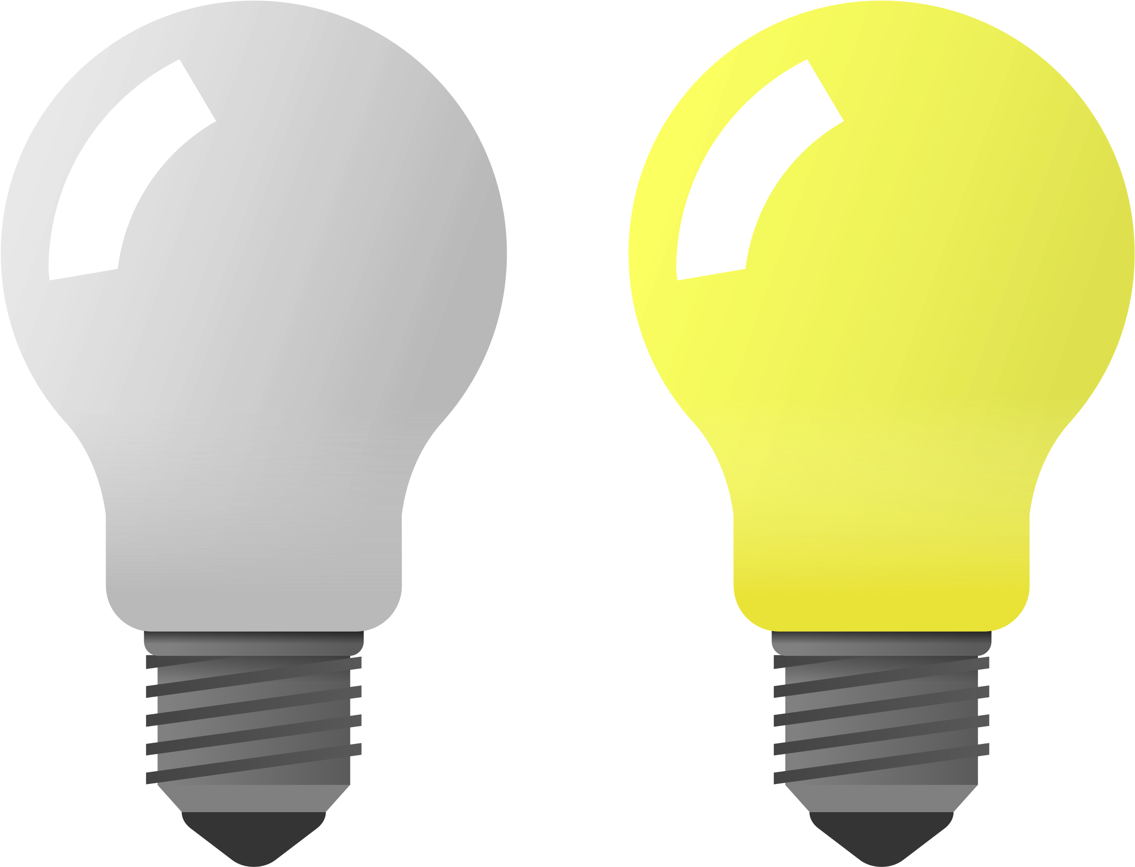 Lamp Light Bulb Clipart - Light Bulb On And Off (2400x1812)