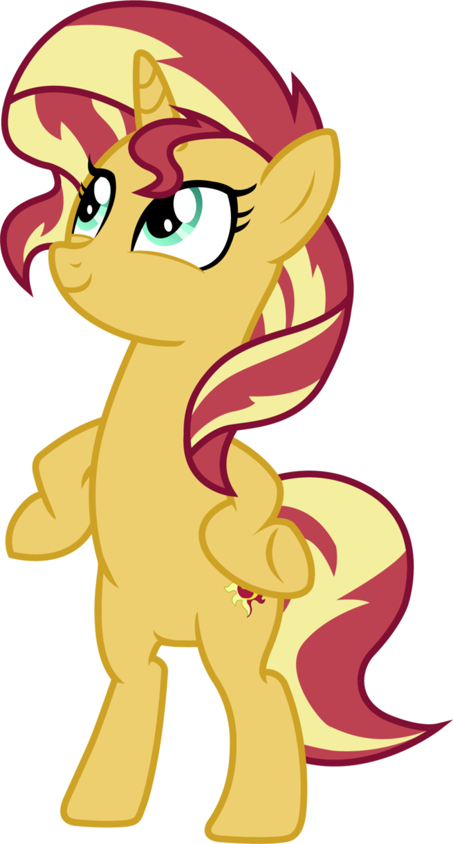 Sunset Shimmer By Davidsfire - Sunset Shimmer As A Pony (655x1219)