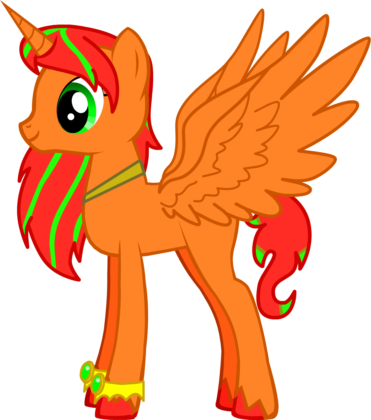 Alicorn Princess Speckle Fire Side View 1 - Cartoon (1330x1768)