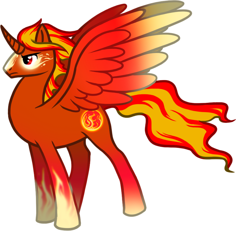 Alicorn Of Fire By Featheradopts - My Little Pony Boy Alicorn (800x783)
