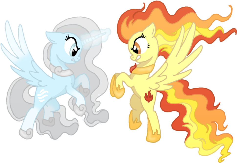 Nastała Wojna, Lecz Pozostałe Żywioły Uspokoiły Siostry - My Little Pony Fire (1024x759)